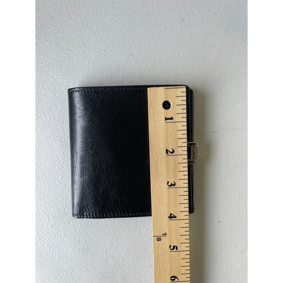 Moschino Leather Wallet Women’s Black Butter Soft Logo Bifold Designer Purse - Picture 9 of 10